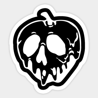 skull with rotten tomatoes for halloween Sticker